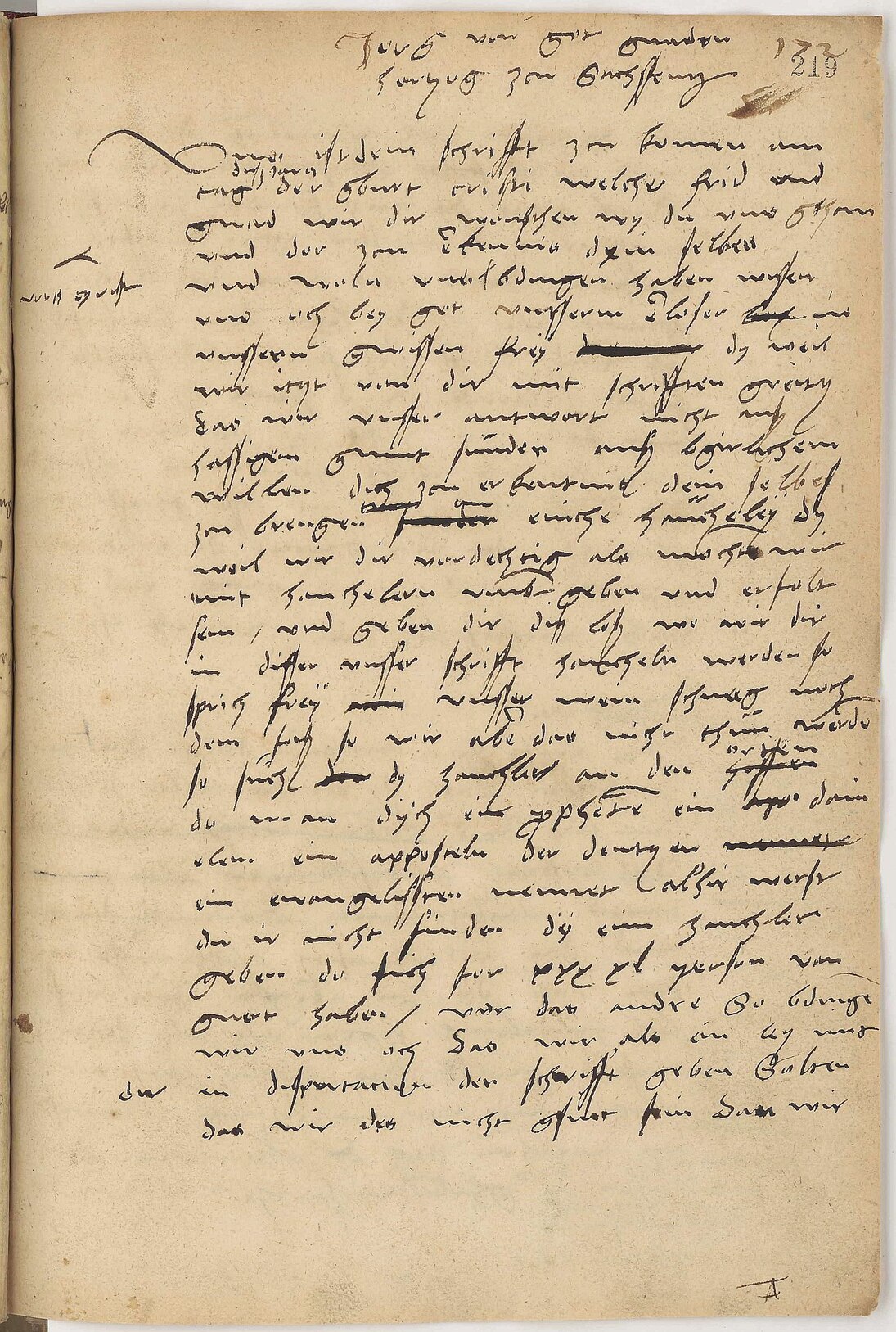 Eigenhändiger Entwurf eines Briefs Herzog Georgs an Martin Luther vom 28. Dezember 1525