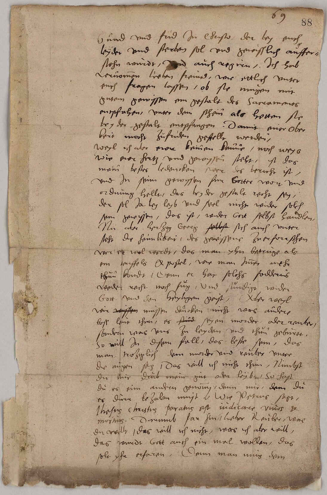 Eigenhändiger Brief Martin Luthers vom 11. April 1533 an die Evangelischen in Leipzig