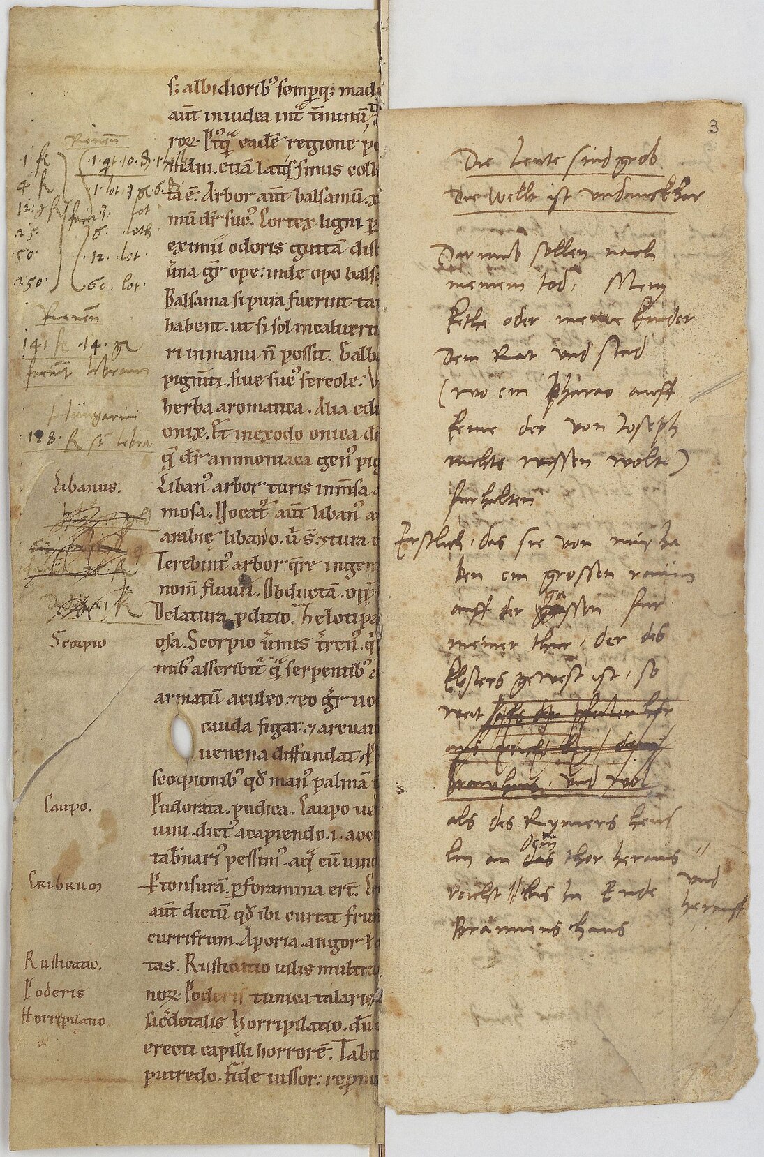 Martin Luthers eigenhändige „Hausrechnung“ mit Einträgen aus den Jahren 1535 bis 1542