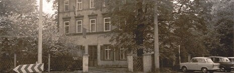 Das Foto zeigt die Außenansicht des Spezialkinderheims »Hans Beimler« in der Neudorfgasse 1, Leipzig.