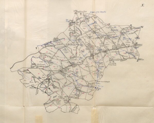 Forstortsnamenkarte des Staatsforstreviers Neustadt I, 1928 - 1936