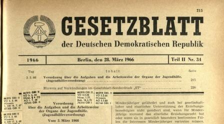 Titelblatt des Gesetzblattes der DDR