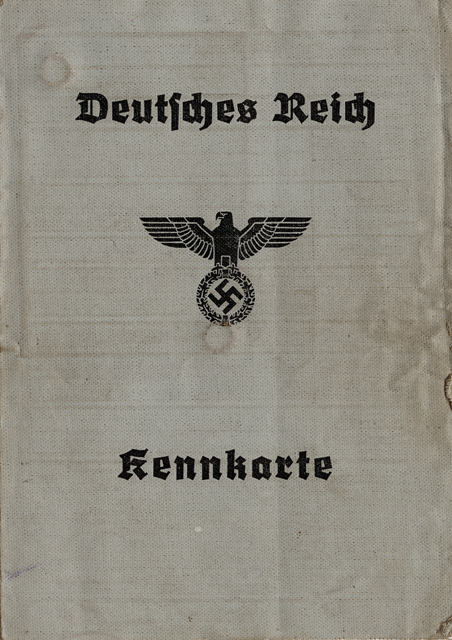 Kennkarte, 1939 (Staatsarchiv Leipzig, 20124 Amtsgericht Leipzig, Nr. 1895)