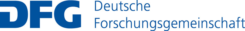 Blau-weisser Schriftzug der Deutschen Forschungsgemeinschaft